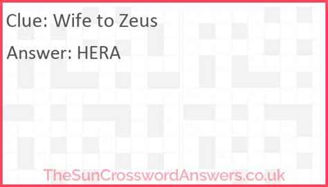 zeus wife crossword clue|wife of zeus crossword clue.